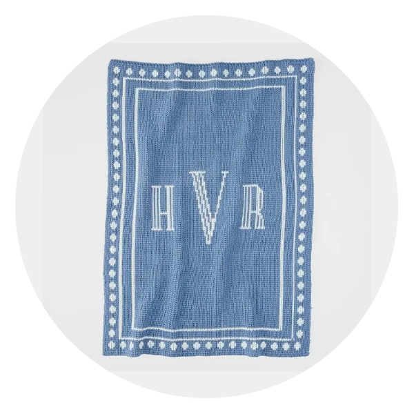 Monogrammed Baby Stroller Blanket