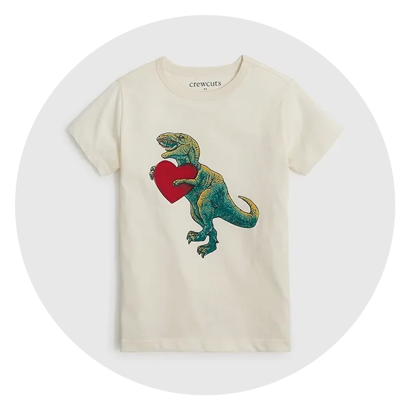 J.Crew Factory Dinosaur Heart Graphic Tee