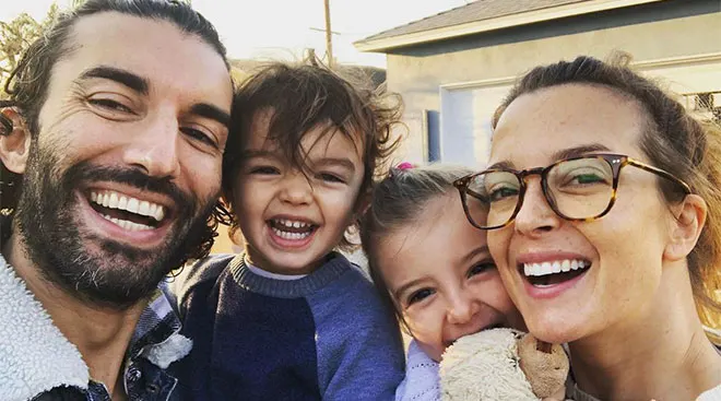 Man Enough author, Justin Baldoni with his wife and two kids.