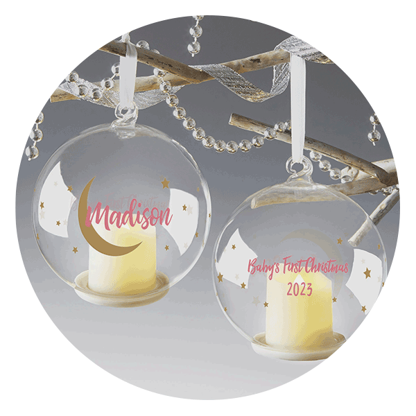 Beyond the Moon Personalized Light Up Christmas Ornament