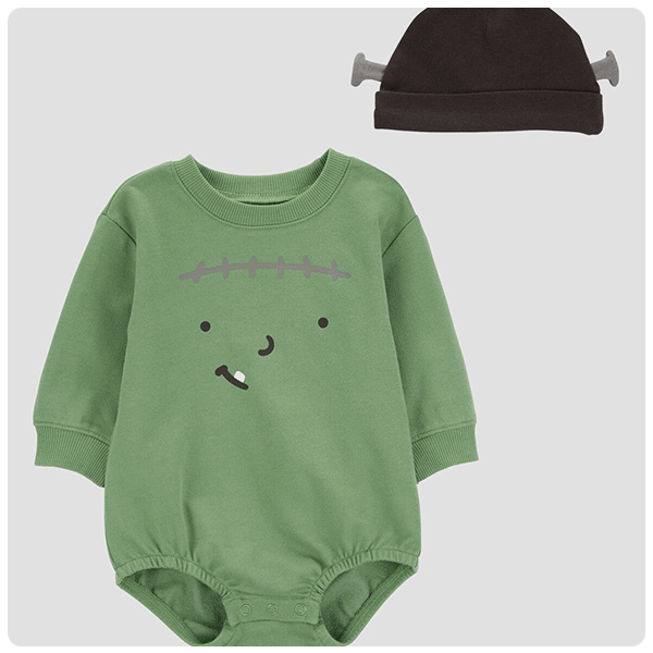 Carter’s Baby 2-Piece Halloween Frankenstein Bubble & Cap Set