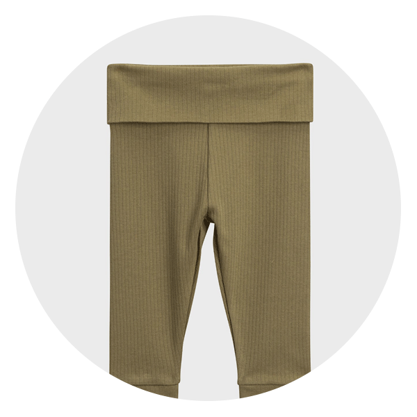 Colored Organics Ribbed Fold Over Waist Pant