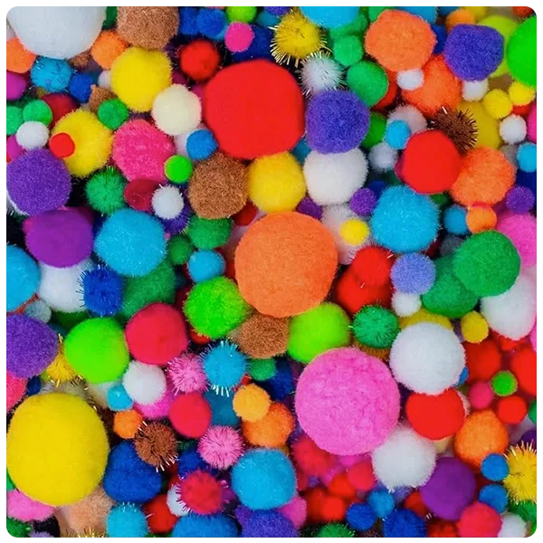 Adeweave 1,000 Assorted Pom Poms