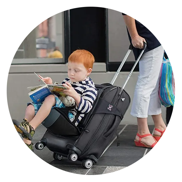 Lugabug turns any suitcase into a ride-on suitcase for children
