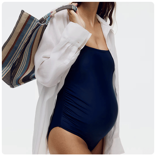 H&M Mama Padded Cup Tie-Shoulder Strap Swimsuit