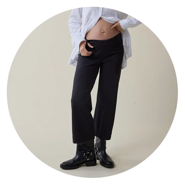 Ingrid + Isabel The Wide Leg Perfect Maternity Black Pants