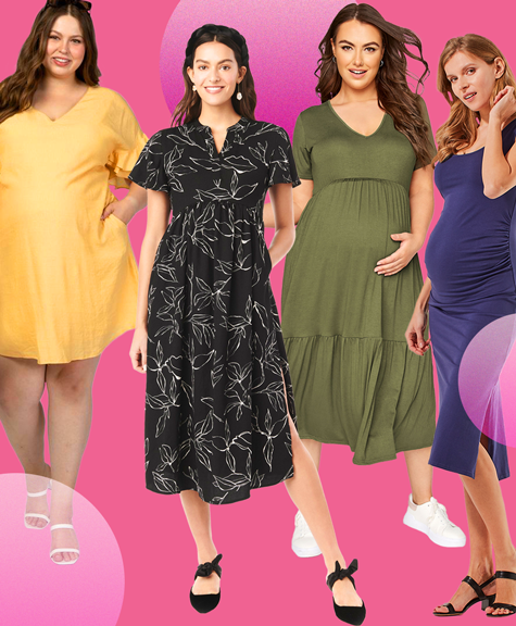 Motherhood Maternity Side-Ruched Maternity Dress - Macy's