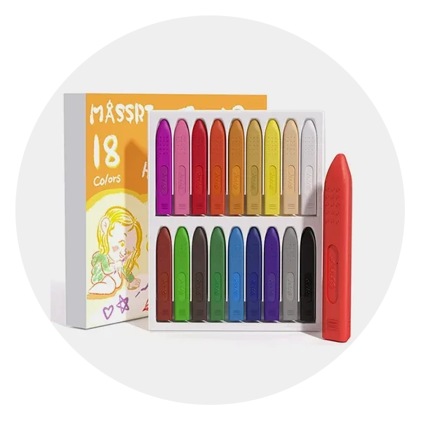  Lebze Jumbo Crayons for Toddlers, 6 Colors Twistable