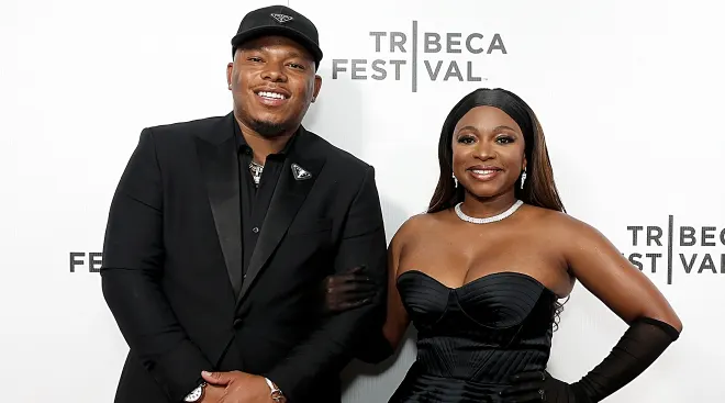 Two Lewis and Naturi Naughton attend "88" premiere during the 2022 Tribeca Festival at Village East Cinema on June 11, 2022 in New York City
