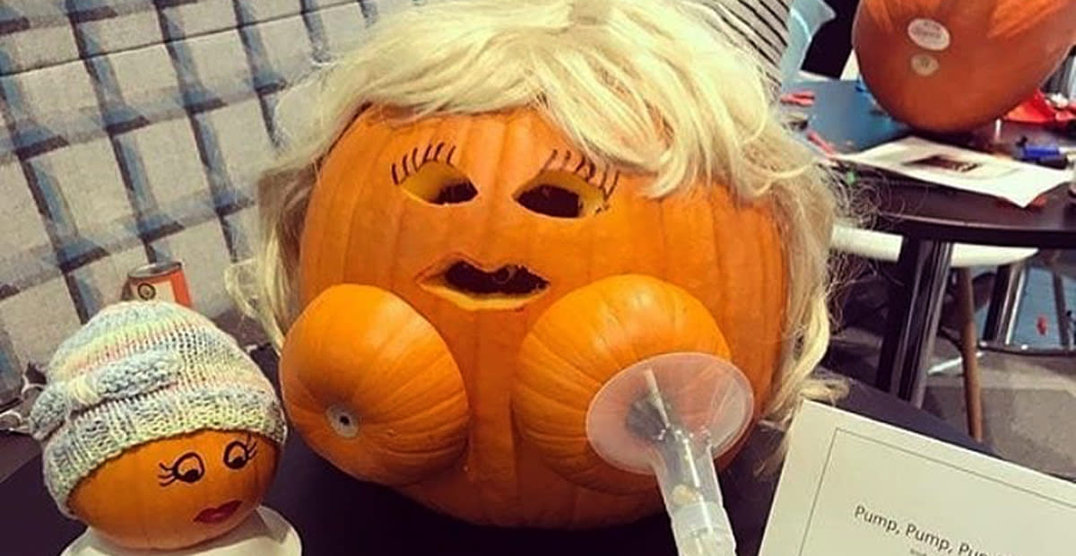 Moms Are Carving Pumpkins to Replicate “Mom Life” - and It’s Hilarious Moms Are Carving Pumpkins to Replicate “Mom Life” - and It’s Hilarious
