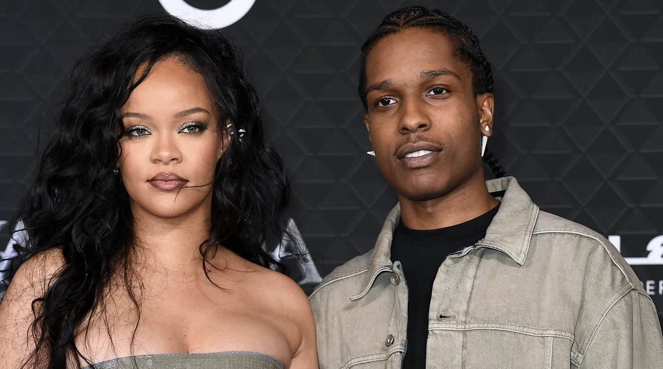 Rihanna and A$AP Rocky arrive for the world premiere of Marvel Studios' "Black Panther: Wakanda Forever" at the Dolby Theatre in Hollywood, California, on October 26, 2022