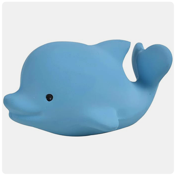 Tikiri Toys Ocean Buddies Dolphin Natural Rubber Rattle
