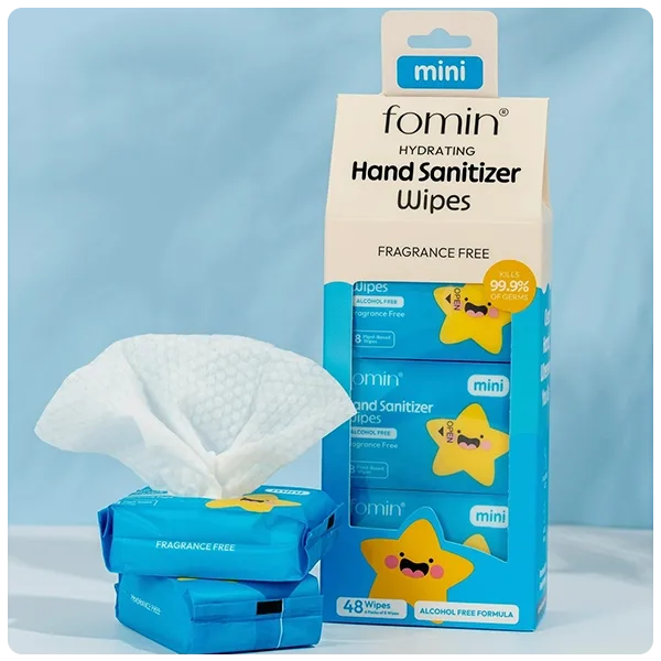 Fomin Mini Kids Hand Sanitizer Wipes