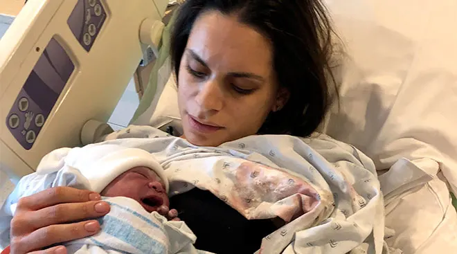 tami smith during the birth of her daughter