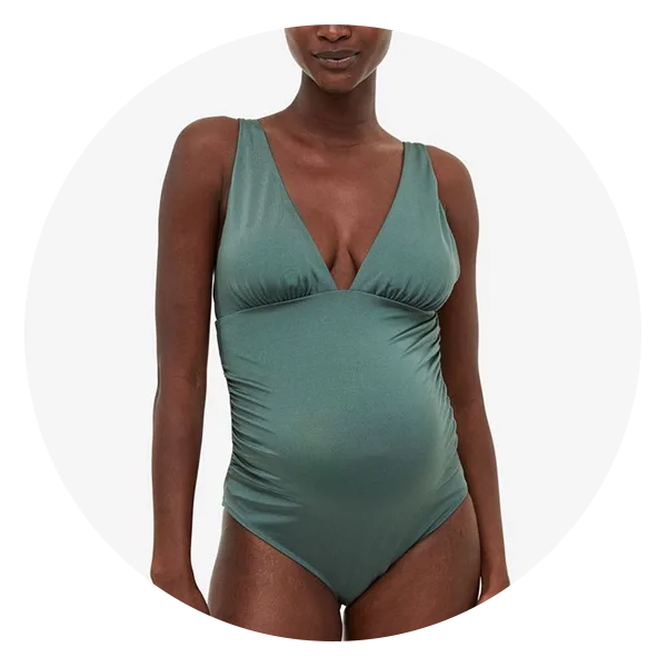 Plunge maternity swimsuit  Materinty swimwear / Nursing swimwear