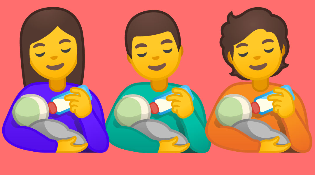 google releases new bottle feeding emojis