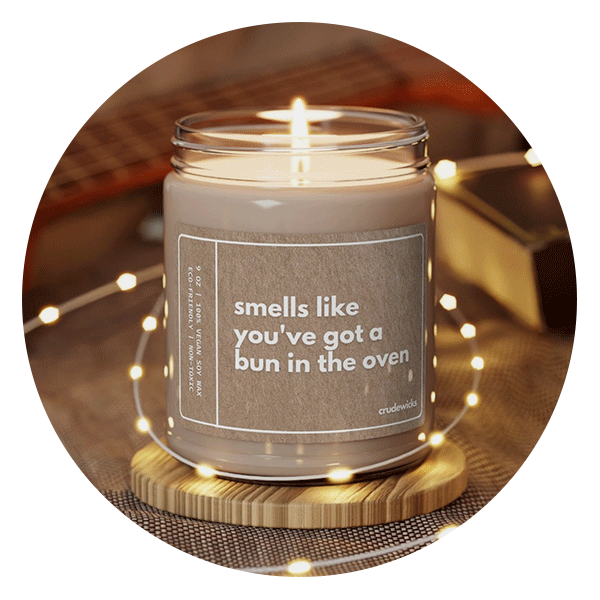 Crudewicks Pregnancy Gift Candle