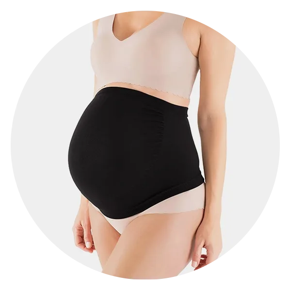 Cabea Shoulder Straps for Pregnancy and Postpartum Belly Support Belt (Color: Black, Size: One Size Fits Most)