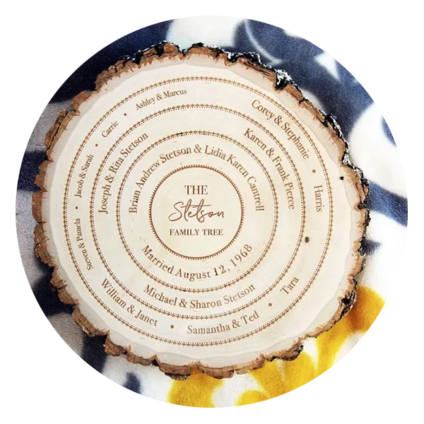 Marked Moments Wooden Family Tree