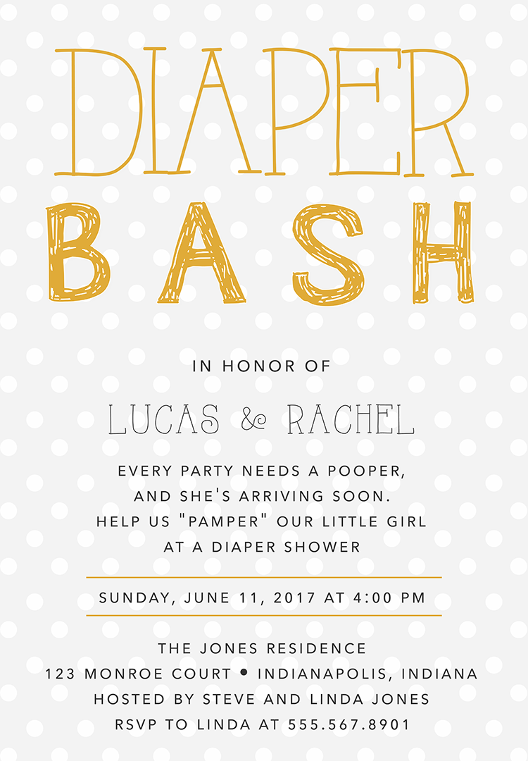 baby shower and diaper party invitations