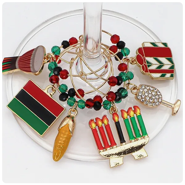 Serendipity Wine Charm Kwanzaa Wine Charms