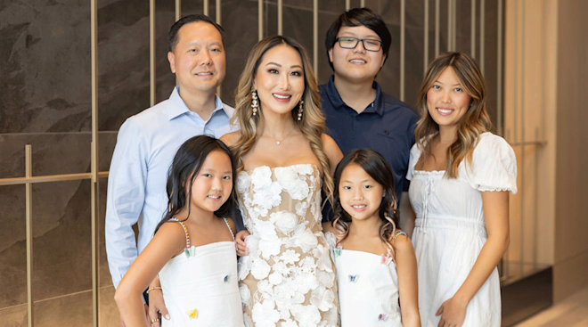 Dr. Tiffany Moon and family portrait