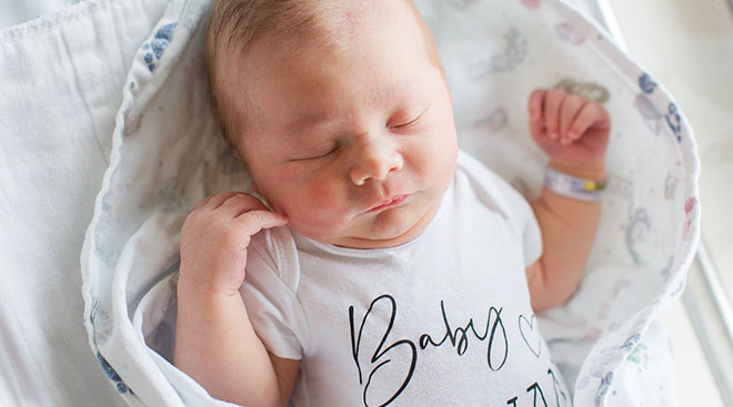 newborn baby boy in the hospital