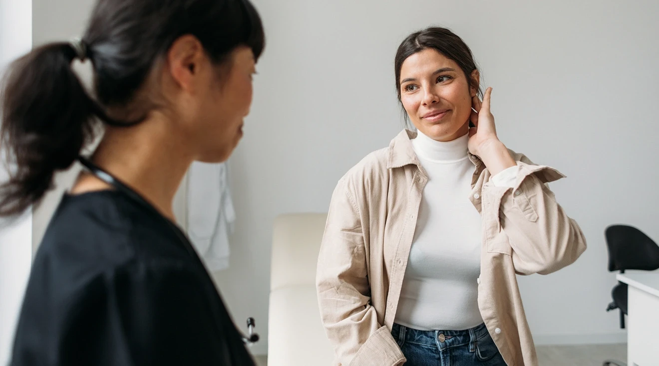 young woman meeting with her doctor