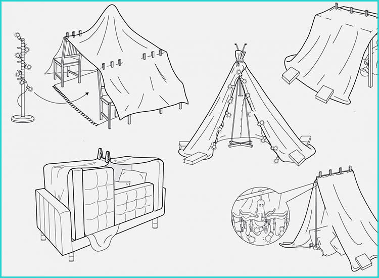 Ikea shares guides for building forts with kids at home