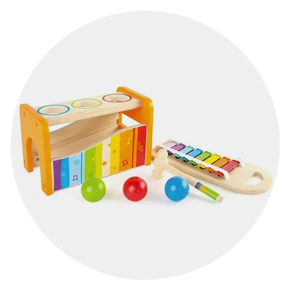 Hape Pound & Tap Bench with Slide Out Xylophone