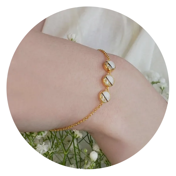 Keepsake Mom Luna Bracelet with Placenta and/or Umbilical Cord