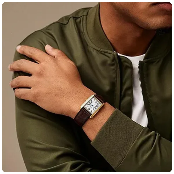 Fossil Carraway Three-Hand Brown Croco Leather Watch