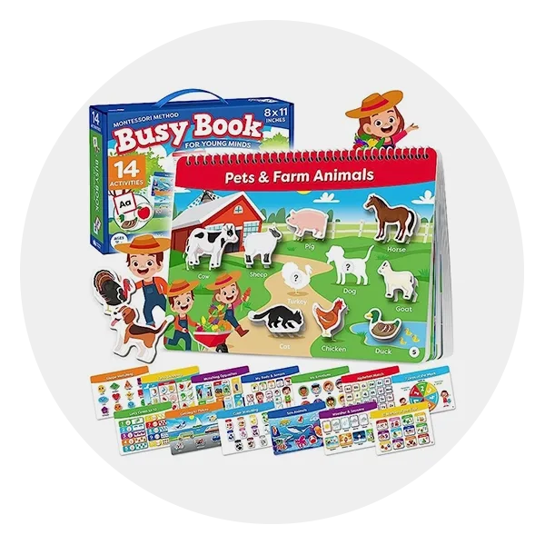 Busy Bear Book - Preschooler Felt Book & Quiet Book - Wondertivity
