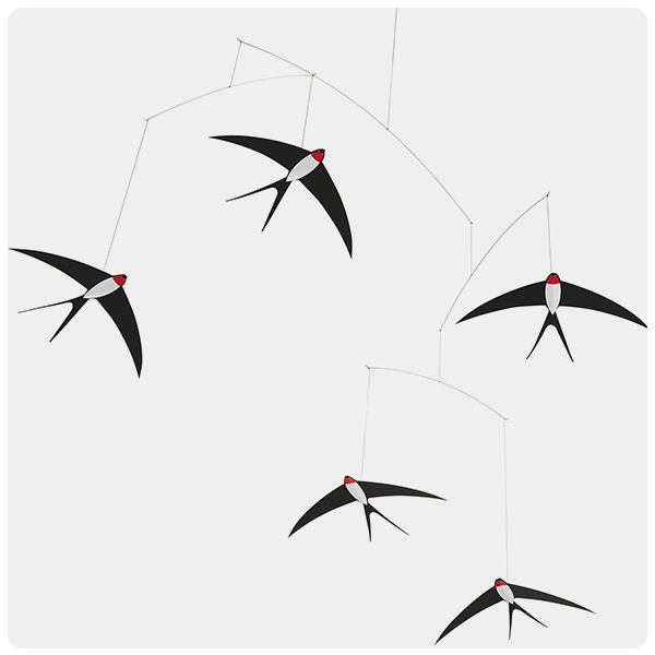 Flensted Mobiles Five Flying Swallows Mobile