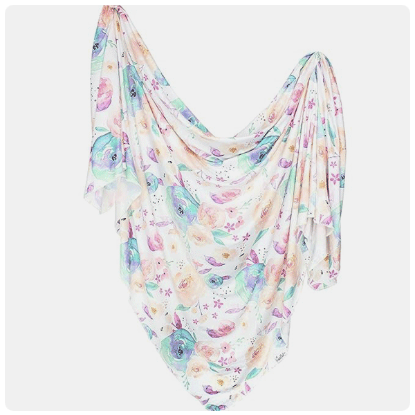 Copper Pearl Bloom Knit Swaddle Blanket