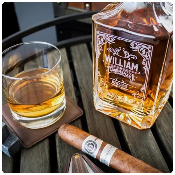 Magic Wood Shop Engraved Whiskey Decanter