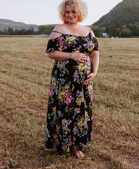 black summer dress with flowers