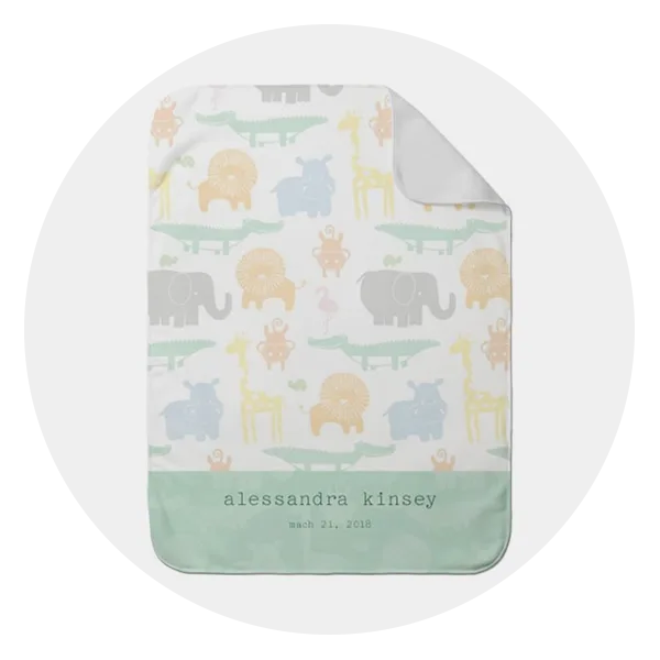 Zoo Safari Baby Blanket