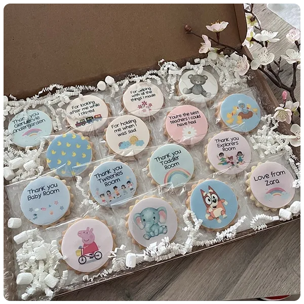 Dear Emily Designs Teacher Gift Box of Biscuits for Preschool