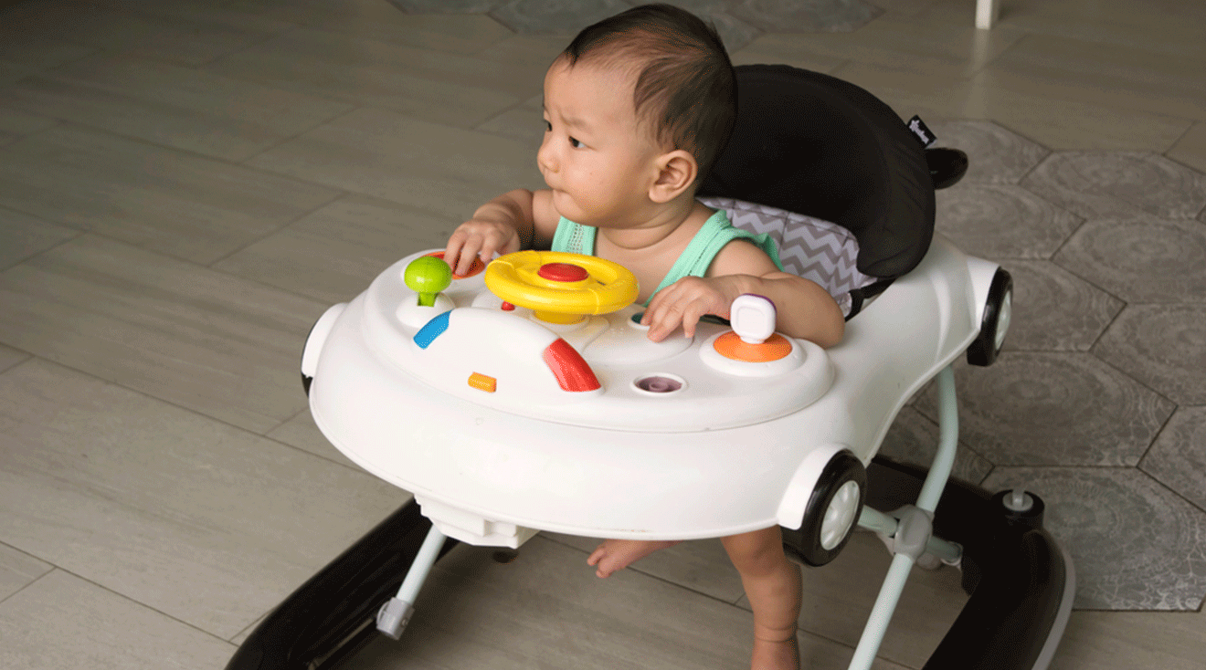 baby in baby walker