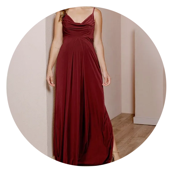 Revelry Maternity Skye Velvet Dress