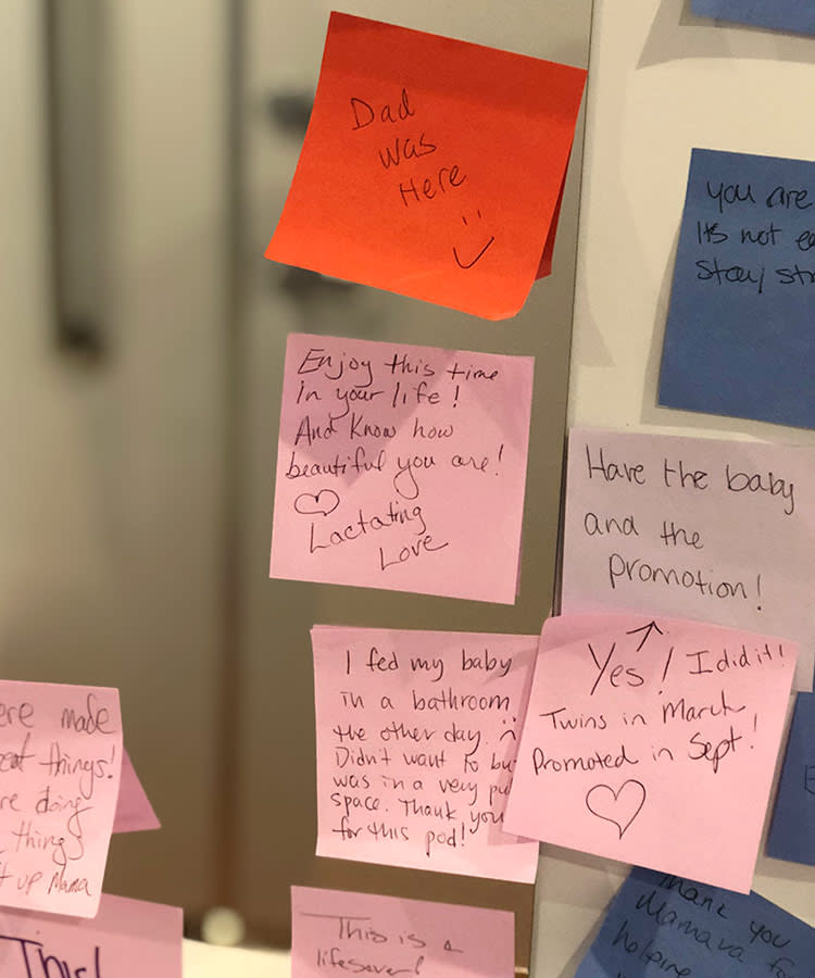 Moms Leave 100 Encouraging Notes in an Airport Nursing Pod