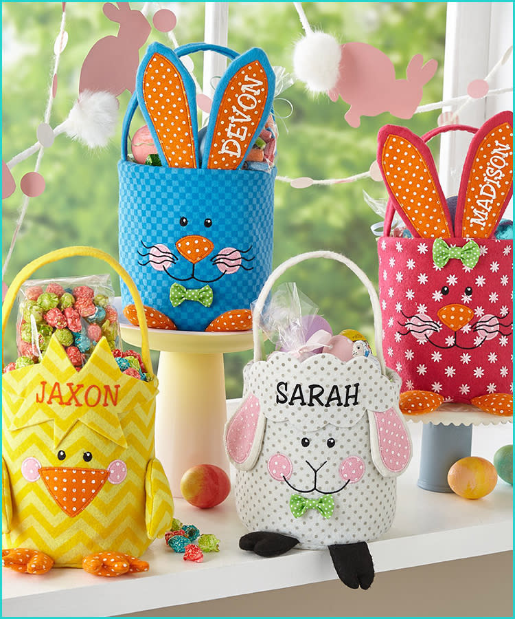 16 Perfectly Personalized Easter Baskets for Kids