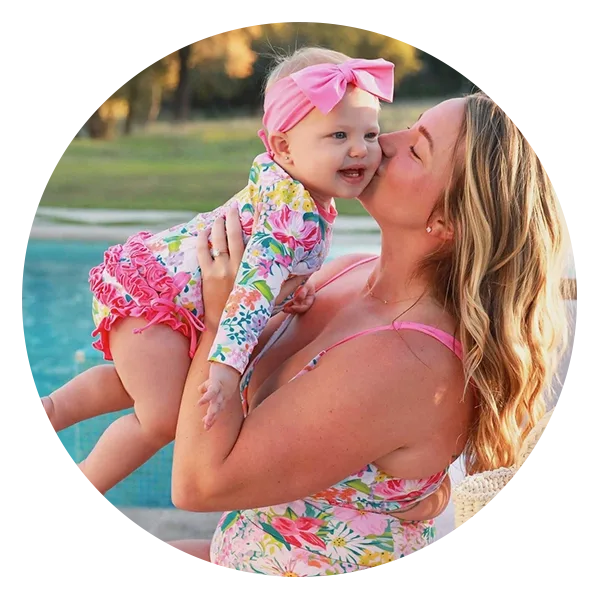 Caden Lane Seaside Blooms Bathing Suits