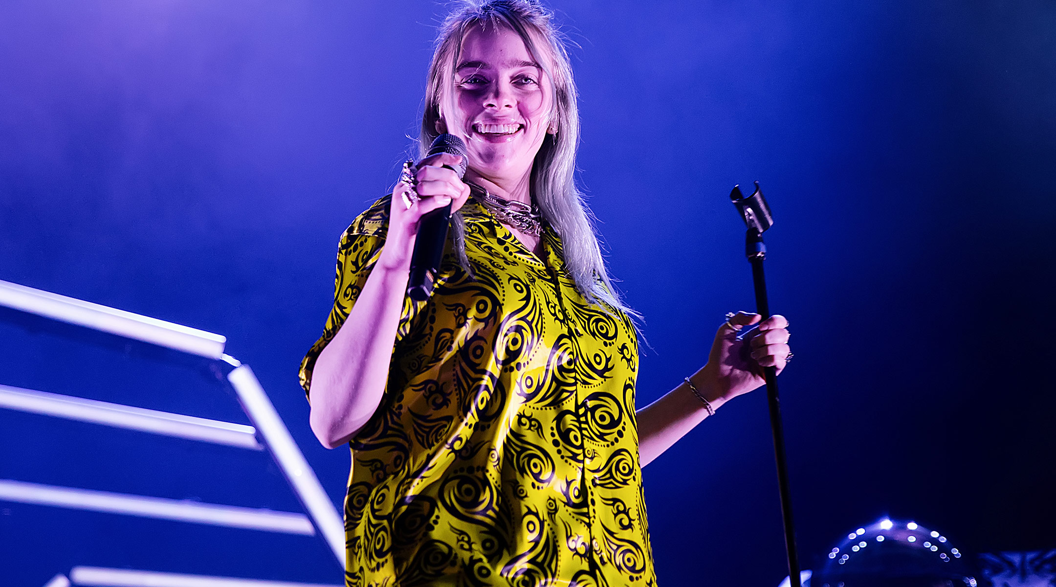 singer billie eilish on stage