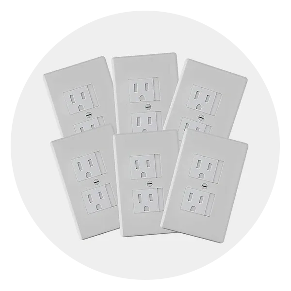Safety Innovations 6-Pack Self-Closing Standard Outlet Covers
