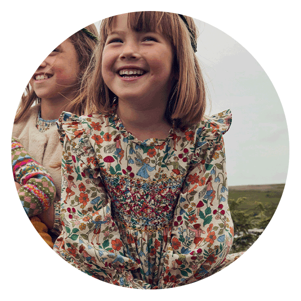 Printed Smocked Dress