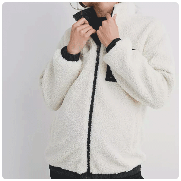Hello Miz Women's Teddy Zip Up Fleece Maternity Jacket