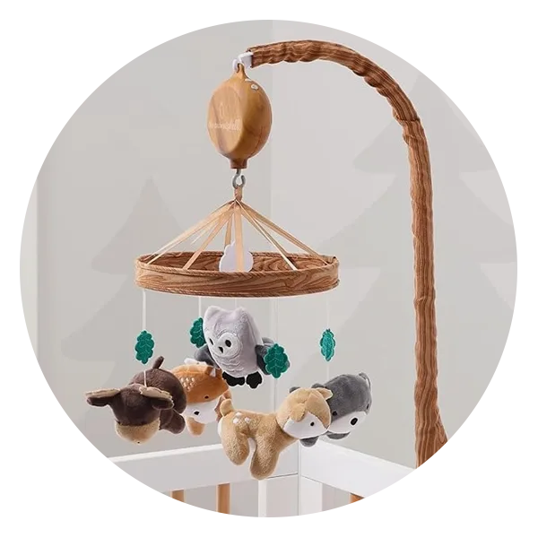 Peanutshell Woodland Musical Crib Mobile