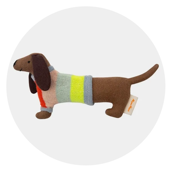 Meri Meri Sausage Dog Baby Rattle